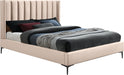 Nadia Pink Velvet Queen Bed - All Brands Furniture (NJ)
