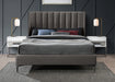 Nadia Grey Velvet Queen Bed - All Brands Furniture (NJ)