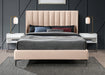 Nadia Pink Velvet Queen Bed - All Brands Furniture (NJ)