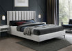 Nadia Cream Velvet Queen Bed - All Brands Furniture (NJ)