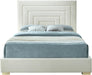 Nora Cream Velvet King Bed - All Brands Furniture (NJ)