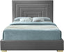 Nora Grey Velvet King Bed - All Brands Furniture (NJ)