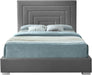 Nora Grey Velvet King Bed - All Brands Furniture (NJ)