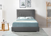 Nora Grey Velvet King Bed - All Brands Furniture (NJ)