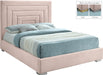 Nora Pink Velvet Queen Bed - All Brands Furniture (NJ)