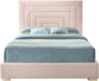 Nora Pink Velvet King Bed - All Brands Furniture (NJ)