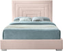 Nora Pink Velvet King Bed - All Brands Furniture (NJ)