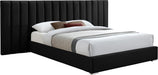 Pablo Black Velvet Queen Bed - All Brands Furniture (NJ)