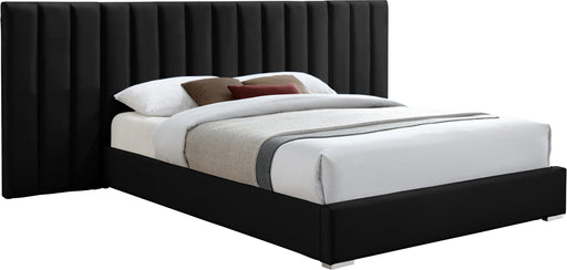 Pablo Black Velvet Queen Bed - All Brands Furniture (NJ)