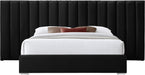 Pablo Black Velvet Queen Bed - All Brands Furniture (NJ)