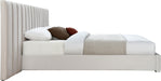 Pablo Cream Velvet Queen Bed - All Brands Furniture (NJ)
