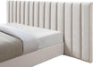 Pablo Cream Velvet Queen Bed - All Brands Furniture (NJ)