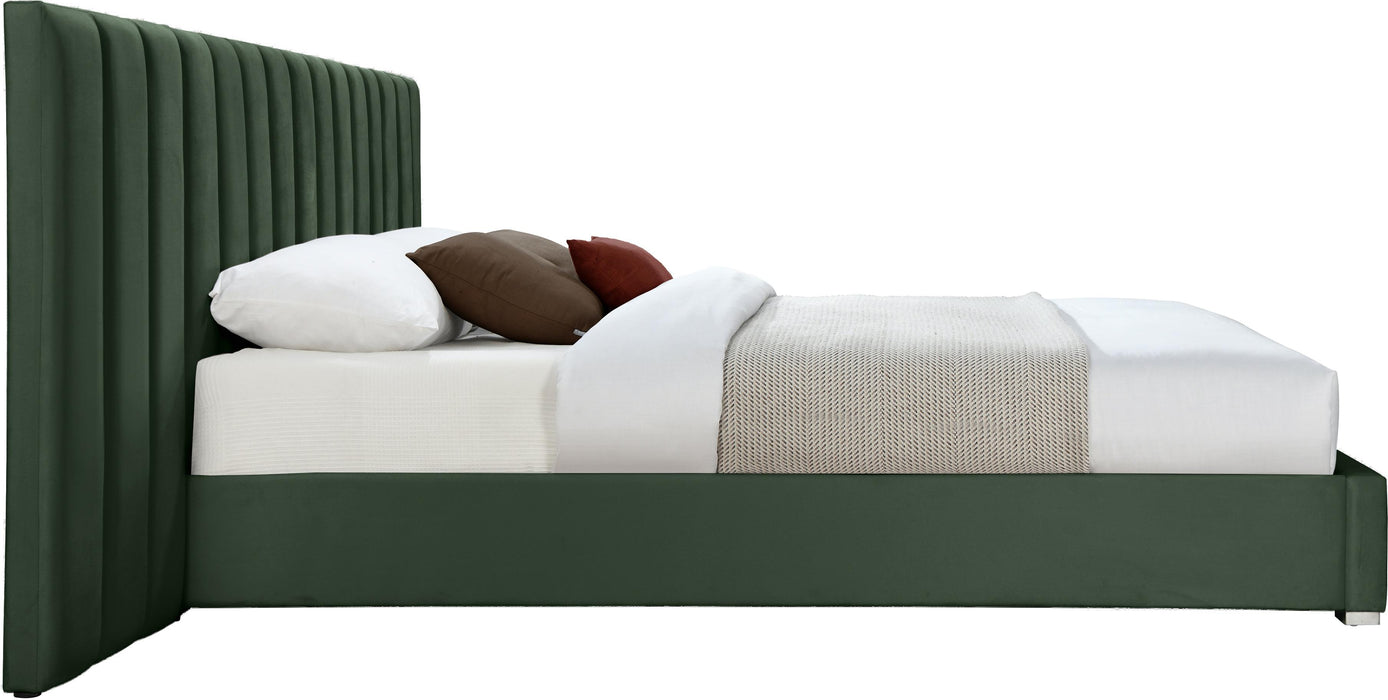 Pablo Green Velvet Queen Bed - All Brands Furniture (NJ)