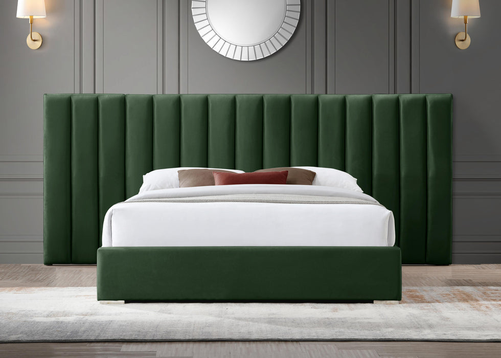 Pablo Green Velvet Queen Bed - All Brands Furniture (NJ)