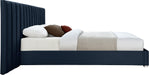 Pablo Navy Velvet Queen Bed - All Brands Furniture (NJ)