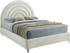 Rainbow Cream Velvet King Bed - All Brands Furniture (NJ)