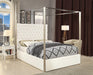 Porter White Velvet Queen Bed - All Brands Furniture (NJ)