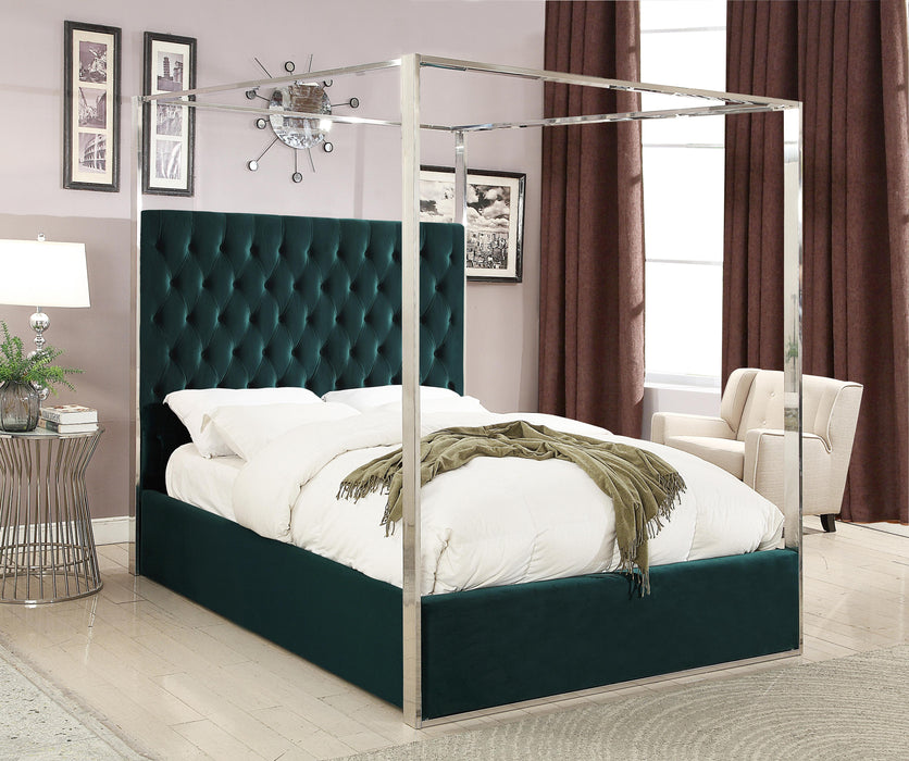 Porter Green Velvet Queen Bed - All Brands Furniture (NJ)