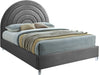 Rainbow Grey Velvet King Bed - All Brands Furniture (NJ)