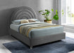Rainbow Grey Velvet Queen Bed - All Brands Furniture (NJ)