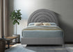 Rainbow Grey Velvet Queen Bed - All Brands Furniture (NJ)