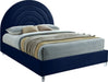Rainbow Navy Velvet King Bed - All Brands Furniture (NJ)