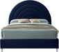 Rainbow Navy Velvet King Bed - All Brands Furniture (NJ)