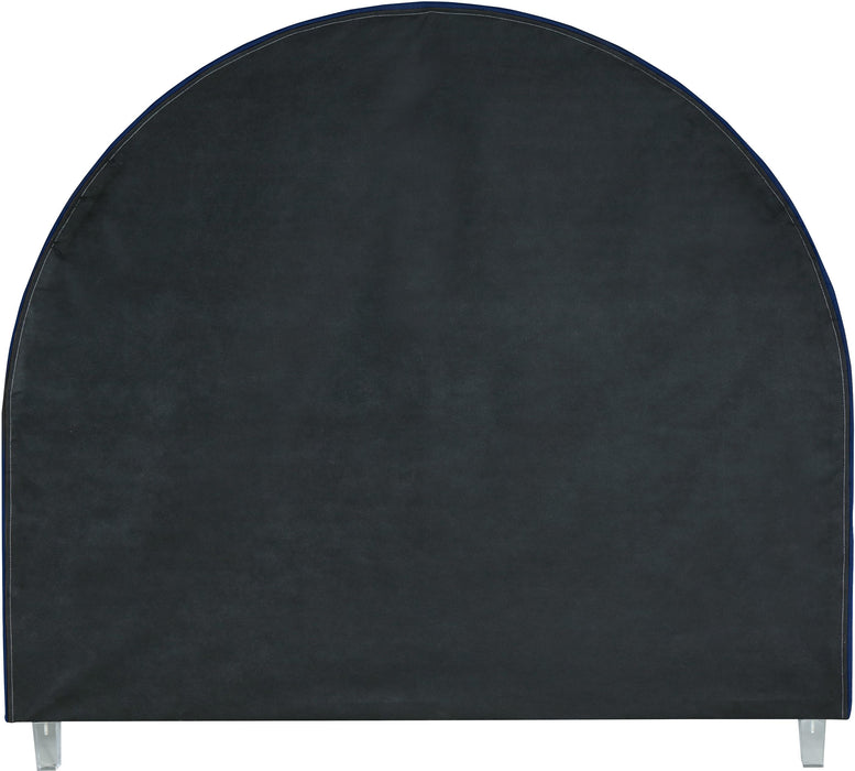 Rainbow Navy Velvet King Bed - All Brands Furniture (NJ)