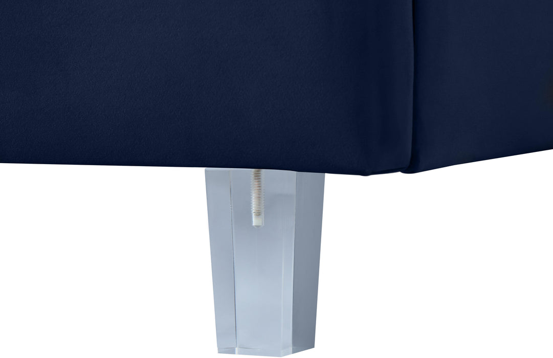 Rainbow Navy Velvet King Bed - All Brands Furniture (NJ)