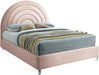 Rainbow Pink Velvet King Bed - All Brands Furniture (NJ)