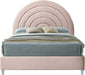 Rainbow Pink Velvet King Bed - All Brands Furniture (NJ)