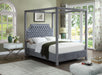 Rowan Grey Velvet Queen Bed (3 Boxes) - All Brands Furniture (NJ)