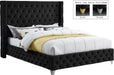 Savan Black Velvet Queen Bed - All Brands Furniture (NJ)