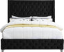 Savan Black Velvet Queen Bed - All Brands Furniture (NJ)
