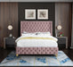Savan Pink Velvet King Bed - All Brands Furniture (NJ)
