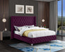 Savan Purple Velvet Queen Bed - All Brands Furniture (NJ)