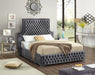 Sedona Grey Velvet Queen Bed - All Brands Furniture (NJ)