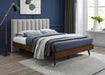 Vance Beige Linen Fabric Queen Bed (3 Boxes) - All Brands Furniture (NJ)