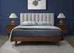 Vance Beige Linen Fabric Queen Bed (3 Boxes) - All Brands Furniture (NJ)