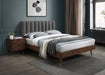 Vance Grey Linen Fabric Queen Bed (3 Boxes) - All Brands Furniture (NJ)