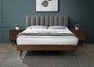 Vance Grey Linen Fabric Queen Bed (3 Boxes) - All Brands Furniture (NJ)