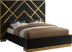 Vector Black Velvet Queen Bed - All Brands Furniture (NJ)