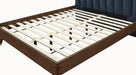 Vance Navy Linen Fabric Queen Bed (3 Boxes) - All Brands Furniture (NJ)