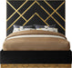 Vector Black Velvet Queen Bed - All Brands Furniture (NJ)