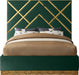 Vector Green Velvet Queen Bed - All Brands Furniture (NJ)