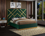 Vector Green Velvet Queen Bed - All Brands Furniture (NJ)