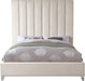 Via Cream Velvet Queen Bed - All Brands Furniture (NJ)