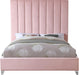 Via Pink Velvet Queen Bed - All Brands Furniture (NJ)