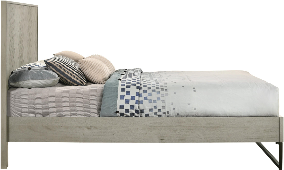 Weston Grey Stone Queen Bed (3 Boxes) - All Brands Furniture (NJ)