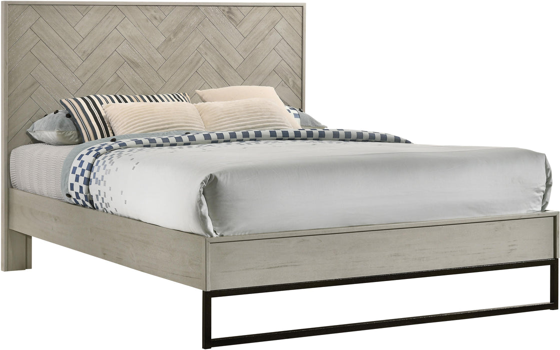 Weston Grey Stone Queen Bed (3 Boxes) - All Brands Furniture (NJ)